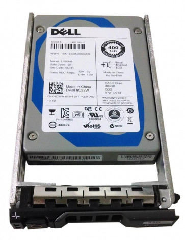 8C38W - Dell 400GB SERIAL ATTACHED SCSI (SAS) 2.5-inch HOTPLUG Solid State Drive (8C38W)FOR PowerEdge & P