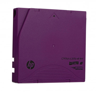 C7976A - HP LTO-6 Ultrium 2.50TB Native / 6.25TB Compressed Metal Particle (MP) RW Tape Data Cartridge