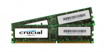 CT2KIT12872Y40B - Crucial Technology 2GB Kit (2 X 1GB) DDR-400MHz PC3200 ECC Registered CL3 184-Pin DIMM 2.5V Memory