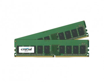CT8102808 - Crucial 16GB Kit (2 x 8GB) DDR4-2400MHz PC4-19200 ECC Unbuffered CL17 288-Pin DIMM Single Rank Memory Upgrade for Dell PowerEdge T130