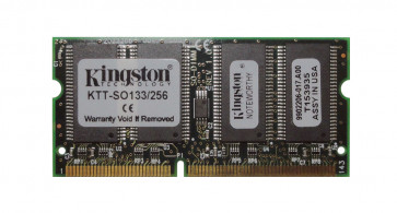KTC-SO133/256 - Kingston Technology 256MB 133MHz PC133 non-ECC Unbuffered CL3 144-Pin SoDimm 3.3V Memory Module