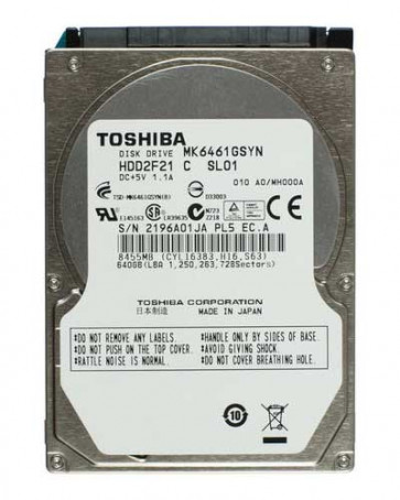MK6461GSYN - Toshiba 640GB 7200RPM SATA 3Gbps 16MB Cache 2.5-inch Hard Drive
