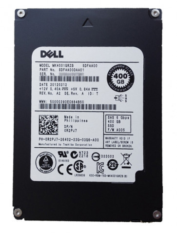 R2PJ7 - Dell 400GB SLC SAS 6GB/s 2.5-inch Internal Solid State Drive