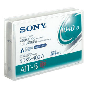 SDX5400W - Sony AIT-5 WORM Tape Cartridge - AIT AIT-5 - 400GB (Native) / 1040GB (Compressed)