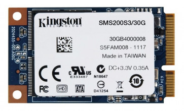 SMS200S3/30G - Kingston SSDNow mS200 30GB mSATA 6Gb/s 2-inch Solid State Drive for Notebooks Tablets and Ultrabooks