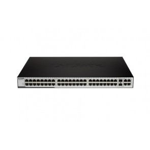 DGS-3420-52P - D-Link 81W 48-Port 176Gbps 10/100/1000Base-T Managed Stackable Gigabit Ethernet Switch with 4 10-Gigabit SFP+ Ports Rack Mountable