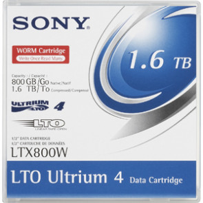 LTX800W - Sony LTX800W LTO Ultrium 4 WORM Data Cartridge - LTO Ultrium - LTO-4 - 800 GB (Native) / 1.60 TB (Compressed)