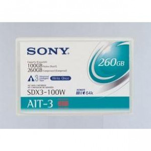 SDX3100W - Sony AIT-3 Data Cartridge - AIT AIT-3 - 100GB (Native) / 260GB (Compressed)