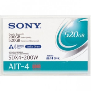 SDX4200WWW - Sony AIT-4 WORM Tape Cartridge - AIT AIT-4 - 200GB (Native) / 390GB (Compressed)
