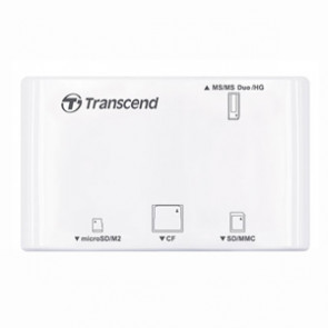 TS-RDP8W - Transcend All-in-1 Multi Card Reader - CompactFlash Type I CompactFlash Type II Microdrive Secure Digital (SD) Card miniSD Card miniSD